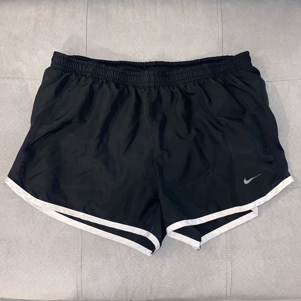 Classic black Nike athletic dri-fit shorts